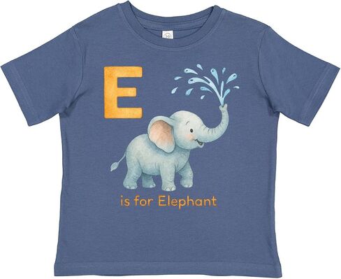 inktastic E is for Elephant Toddler T-Shirt in Saudi Arabia