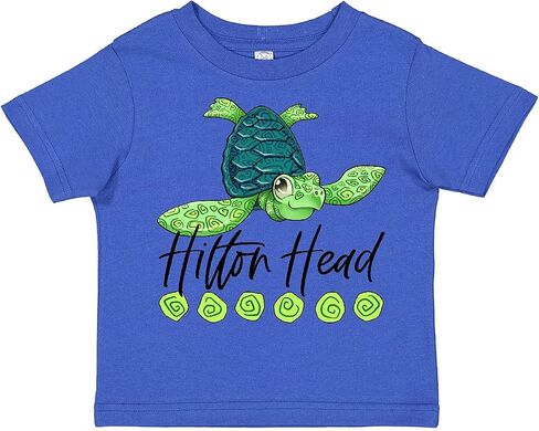 inktastic Hilton Head Cute Smiling Sea Turtle Toddler T-Shirt in Kuwait
