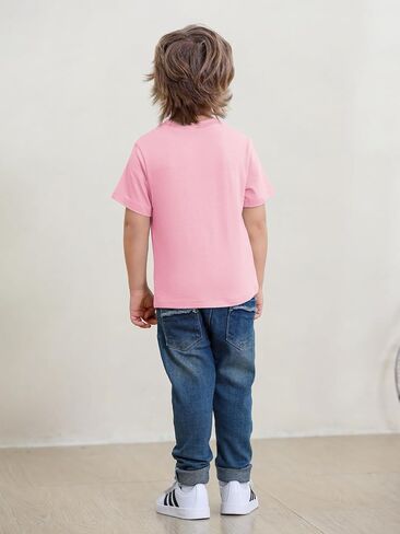 Haloumoning Toddler Baby Boy Short Sleeve Graphic T-Shirts Kids Dinos,Animals,Beach Summer Crew Neck Tee Tops 9M-8Y in Kuwait