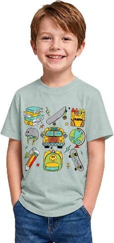 CM C&M WODRO First Day of School Shirt Boys Kindergarten First 2nd Grade Tshirt Kid Back to School Outfit Cute Preschool Tees in Kuwait