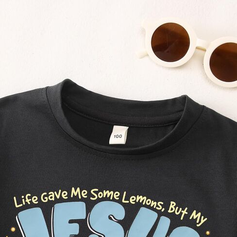 Kid Toddler Boys Christian Shirt My Jesus Making Lemonade T-Shirt Cute Jesus Tee Religious Faith Short Sleeve Tops in Kuwait