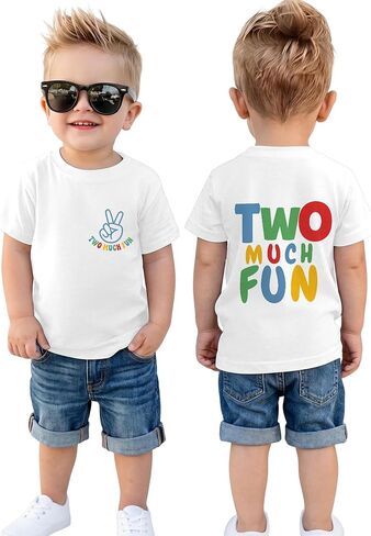 Boy Birthday Gift Shirt Toddler Cotton Short Sleeve Kids Birthday Party Outfit Top for 2-12 Year Old in Kuwait