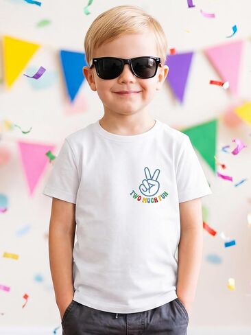Boy Birthday Gift Shirt Toddler Cotton Short Sleeve Kids Birthday Party Outfit Top for 2-12 Year Old in Kuwait