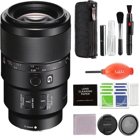 Sony FE 90mm F2.8 Macro G OSS (SEL90M28G) Lens Bundle with Pixel Advance Accessories Hurricane Blower & Cleaning Kit | Sony FE 90mm F2.8 in Kuwait