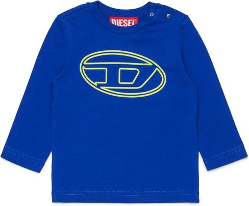 Diesel Baby Long Sleeves Jersey T-Shirt with Branded Oval D Maxi Logo in Kuwait