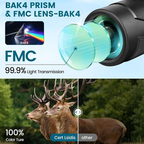 Monocular Telescope 8x42 HD for Adults with Tripod & Phone Adapter, BAK-4 Prism & FMC Lens Waterproof Compact for Bird Watching Stargazing Camping Hiking Hunting Wildlife Travel in Kuwait