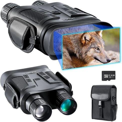 Nightiger 4K Night Vision Binocular Goggle for Adults 7000mAh Rechargeable | Long Range Powered Infrared Binoculars with Camera,5X 42MM Zoom for Hunting Camping Hiking in Kuwait