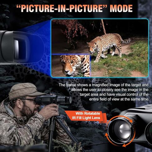 Nightiger 4K Night Vision Binocular Goggle for Adults 7000mAh Rechargeable | Long Range Powered Infrared Binoculars with Camera,5X 42MM Zoom for Hunting Camping Hiking in Kuwait