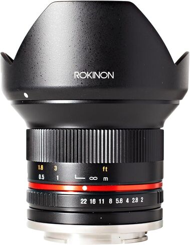 Rokinon RK12M-E-SIL 12mm F2.0 Ultra Wide Angle Fixed Lens for Sony E-Mount (NEX) and for Other Cameras | Premium optical design delivers sharp image quality and reliable performance for photography and video. in Kuwait