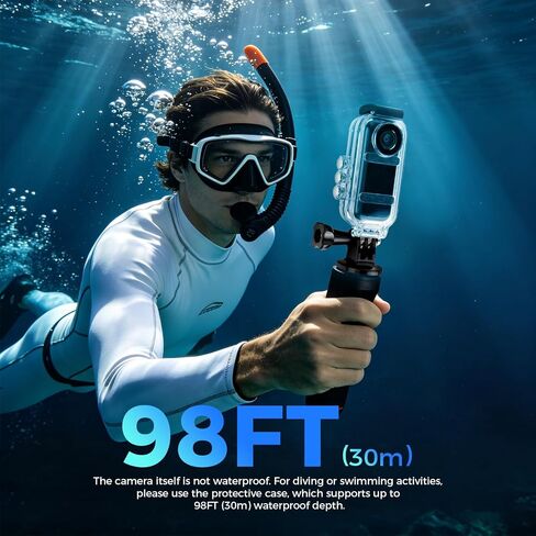 4K Mini Body Camera - 64GB Wearable POV Cam with Back Clip | 1.47" Touch Screen,5 Hours Recording,180° Rotating Lens Hands-Free for Vlogging Travel Workers Cycling Motorcycle(Black) in Kuwait