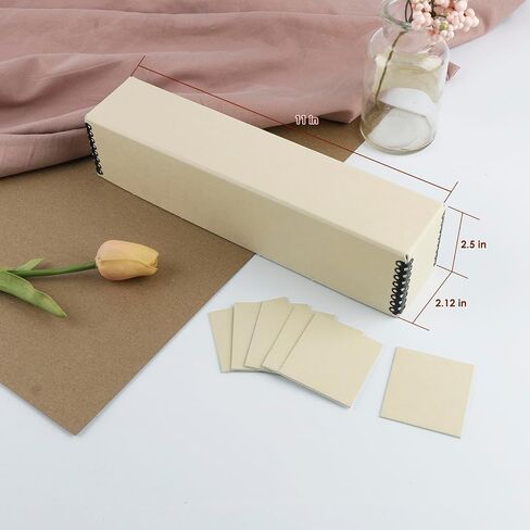 Lineco Archival Slide Storage Box with 6 Dividers, Tan-2.5" x 2.125" x 11" | Acid-Free Print File Case, Preserve and Organize Photography, Stamps, Cards, Negatives, and Films Collection in Saudi Arabia