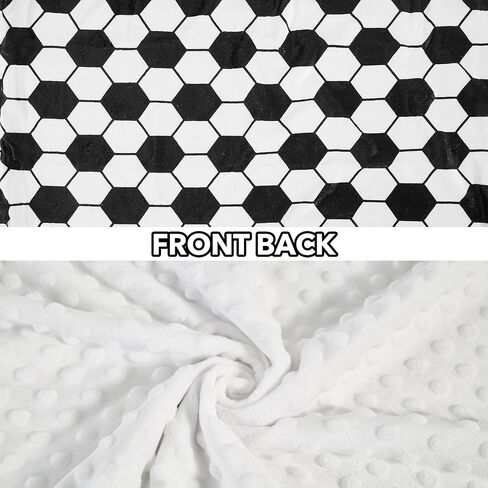 Soccer Baby Blanket for Boys Girls Soft Fleece Minky Blanket with Dotted Backing Double Layer Newborn Toddler Blankie for Nursery Stroller Crib Gift Ideas to Son Nephew Grandson 26.5 * 40 in Kuwait