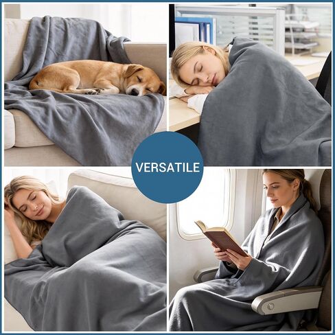 24 Pack Fleece Throw Blankets Bulk 50x60 - Soft Lightweight Blanket Gift for Wedding Guests, Bed Couch Office Chair Pet Travel Home(Gray) in Kuwait