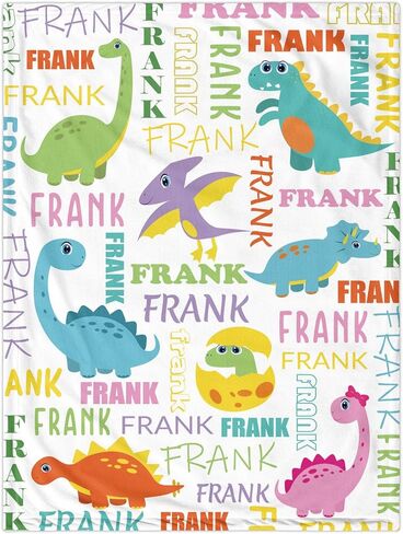 Personalized Baby Blanket for Boys, Custom Baby Blanket with Name Super Soft Personalized Name Blankets for Kids, Custom Animals Blankets for Infant Toddler, Babys Gifts for Birthday in Kuwait