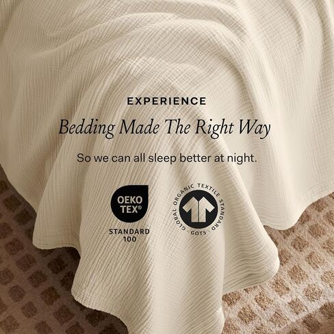 BOLL & BRANCH Dream Bed Blanket, King/Cal King, Mist | Luxury 100% Organic Cotton - Soft, Lightweight and Breathable - Cloud-Like Touch in Kuwait