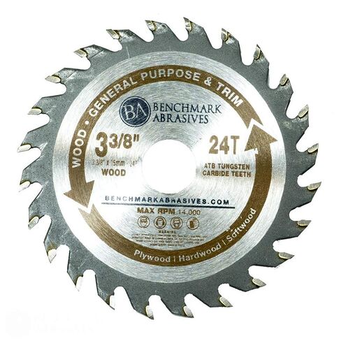 Benchmark Abrasives TCT 8 1/2 Inch Circular Saw Blade, Tungsten Carbide Tipped for Cutting, Plywood, Hardwood, Wood Carving, MDF Panel - Small Circular Saw Wood Cutting Tool - (8-1/2", 60 Tooth) in Kuwait