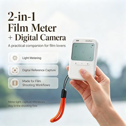 Godox C100 Transparent Viewfinder Pocket Camera | 2-in-1 Film Light Meter, 65g Ultra Light, 4 Aspect Ratios, OTG Transfer, Max with 32GB TF Card Storage, Great for Film Photography & Street Vlog in Kuwait