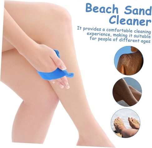2pcs Beach Sand Bags Lightweight Portable Sand Removal Mitts for Effortless Cleaning Reusable Fleece Design for Family Beach Activities and Vacations in Kuwait
