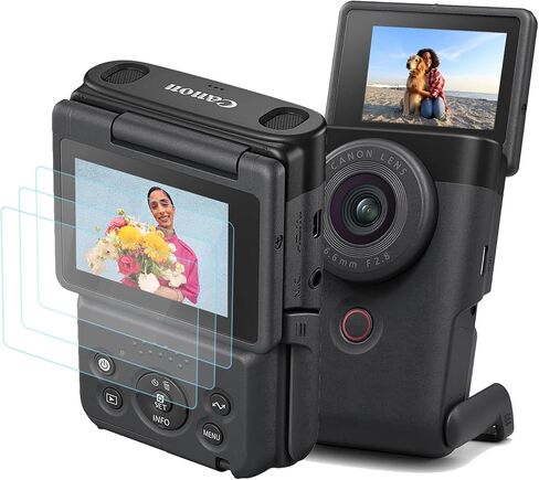 for Canon PowerShot V10 Screen Protector - [3 Pack] HD Tempered Glass Film [Anti-Fingerprint] [Anti-Scratch] [Bubble Free] [Case Friendly] Compatible for Canon PowerShot V10 Vlogging Camera in Kuwait