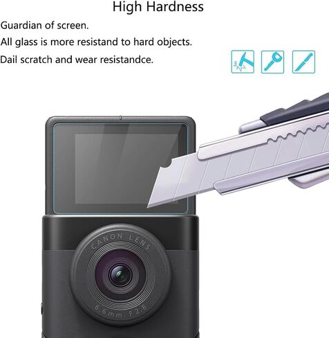 for Canon PowerShot V10 Screen Protector - [3 Pack] HD Tempered Glass Film [Anti-Fingerprint] [Anti-Scratch] [Bubble Free] [Case Friendly] Compatible for Canon PowerShot V10 Vlogging Camera in Kuwait