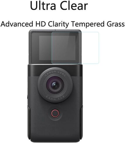 for Canon PowerShot V10 Screen Protector - [3 Pack] HD Tempered Glass Film [Anti-Fingerprint] [Anti-Scratch] [Bubble Free] [Case Friendly] Compatible for Canon PowerShot V10 Vlogging Camera in Kuwait