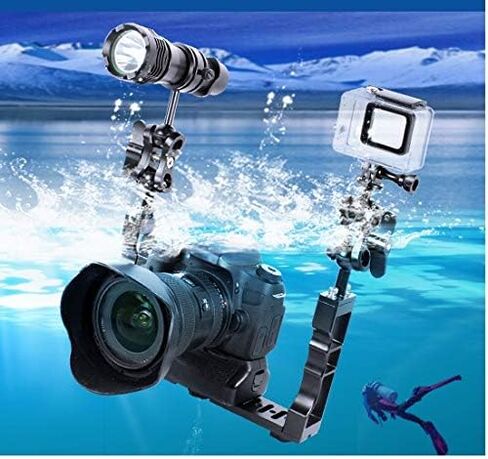 2 Pcs 1" Aluminum Ball Clamp Mount for Underwater Diving Light Arms Tray System, Photography Diving Camera in Kuwait