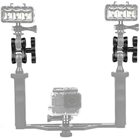 2 Pcs 1" Aluminum Ball Clamp Mount for Underwater Diving Light Arms Tray System, Photography Diving Camera in Kuwait