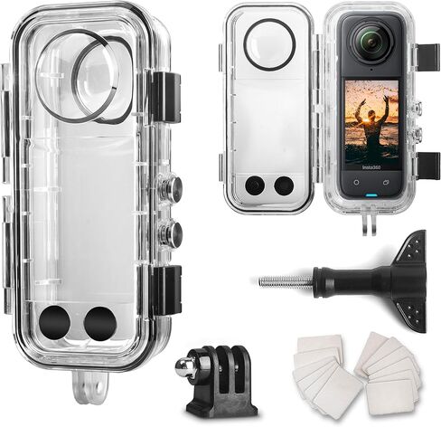 FitStill Waterproof Housing for Insta 360 X3 | 40M Diving Depth, HD Optical Glass Lens, Dive Housing for Underwater Photography, Full Protection, X3 Accessories in Kuwait