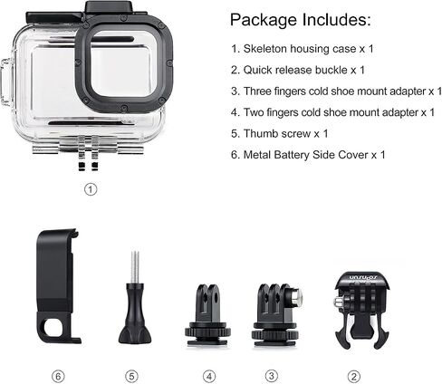 SOONSUN Skeleton Case with Side Door for GoPro Hero 13 12 11 10 9 Black, Side Open Protective Housing with Skeleton Backdoor for Improved Audio Capture, USB Pass-Through Door for Direct Charging in Kuwait