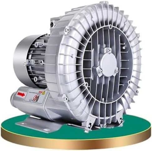 High Pressure Vortex Blower 110V, Aviation Aluminum Body for Sewage Aeration & Textile Industry. Industrial Vacuum Pump with Pure Copper Motor, Silent Design for Fish Pond Oxygenation, 550W Power. in Kuwait