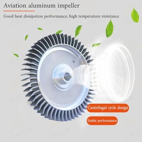 High Pressure Vortex Blower 110V, Aviation Aluminum Body for Sewage Aeration & Textile Industry. Industrial Vacuum Pump with Pure Copper Motor, Silent Design for Fish Pond Oxygenation, 550W Power. in Kuwait