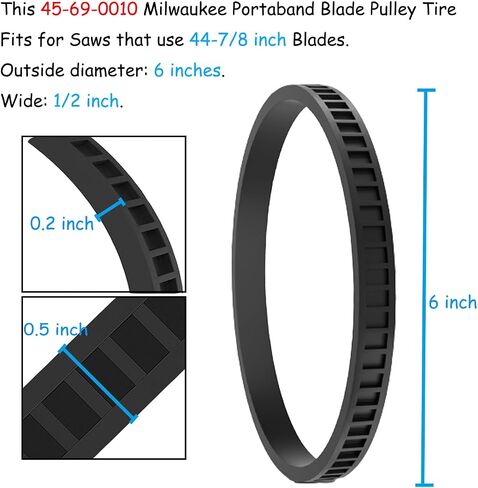 4 PCS 45-69-0010 for Milwaukee Pulley Tires Replacement Portaband Saw Belts 6225 6230 6232-6 AO2807 6238N 6238-20 2729-20 in Kuwait