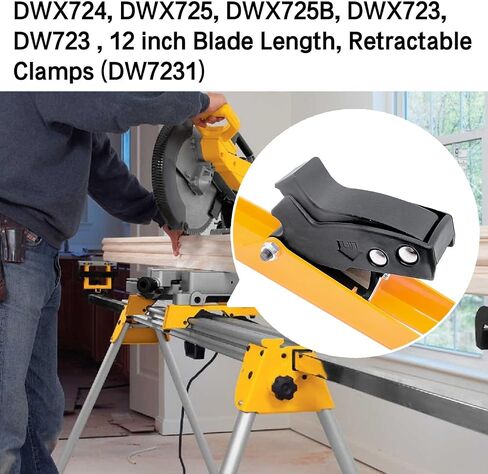 DW7231 Miter Saw Mounting Brackets for Dewalt Miter Saw Stand – Heavy Duty Replacement Brackets Compatible with DW723 DWX723 DWX725, Miter Saw Accessories 2-Pack in Kuwait