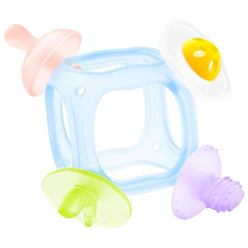 Baby Silicone Teether, Food-Grade Soft Silicone Teething and Sensory Toy, BPA-Free and Non-Toxic, Relieves Baby's Teething Discomfort, Featuring 4 Different Shapes of Teethers in Kuwait