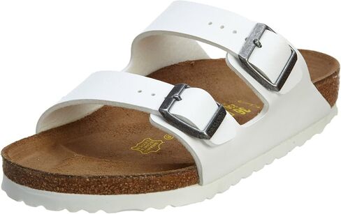 Birkenstock BIRK-552681 Arizona Patent Leather Sandal, White, 39 (US 6-6.5/US 8-8.5) in Kuwait