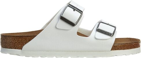 Birkenstock BIRK-552681 Arizona Patent Leather Sandal, White, 39 (US 6-6.5/US 8-8.5) in Kuwait