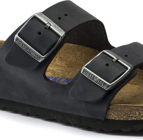 Birkenstock Unisex Arizona Black Oiled Leather Sandals - 9-9.5 B(M) US Women/7-7.5 D(M) US Men in Kuwait