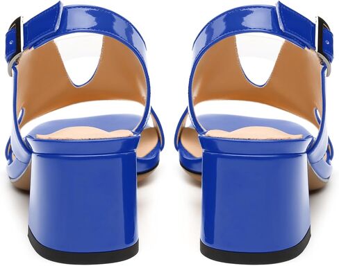 Womens Slingback Sandals, Peep Toe Mid Block heel Sandals for Women, Leather Insole Comfort Sandals 2" in Kuwait