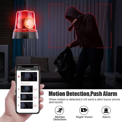 Hidden Camera Motion Activated/Stronger Night Vision/160°View Angle/HD 1080P,Indoor WiFi Camera with Bluetooth Speaker,Alarm Clock,Wireless/Wire Charger(2.4/5Ghz) in Kuwait