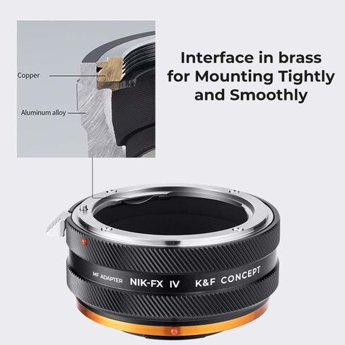 K&F Concept IV PRO NIK-FX Lens Mount Adapter Compatible with Nikon F Series Lens to Fuji X-Series X FX Mount Cameras with Matting Varnish Design in Kuwait