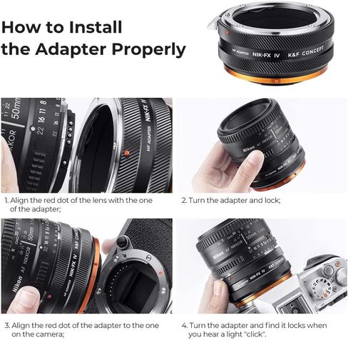 K&F Concept IV PRO NIK-FX Lens Mount Adapter Compatible with Nikon F Series Lens to Fuji X-Series X FX Mount Cameras with Matting Varnish Design in Kuwait