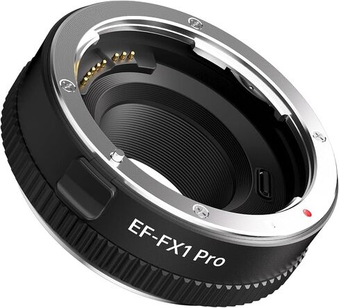VILTROX EF-FX1 Pro Lens Adapter EF/EF-S to Fuji X Mount Auto Focus Lens Adapter Converter Ring Compatible with Canon EF/EF-S Lens to Fujifilm X-Mount Cameras X-T2 X-T3 X-T1 X-T20 X-T10 X-E2 X-E1 in Kuwait