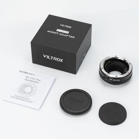 VILTROX EF-FX1 Pro Lens Adapter EF/EF-S to Fuji X Mount Auto Focus Lens Adapter Converter Ring Compatible with Canon EF/EF-S Lens to Fujifilm X-Mount Cameras X-T2 X-T3 X-T1 X-T20 X-T10 X-E2 X-E1 in Kuwait