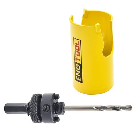 MaxTool 1-1/2" TCT Hole Saw Set 38mm Carbide Tip Holesaw 2.0" Deep 7/16" Hex Shank w Pilot Drill 4-Piece for Tough Abrasive Material; CT00Y57R132EA in Kuwait