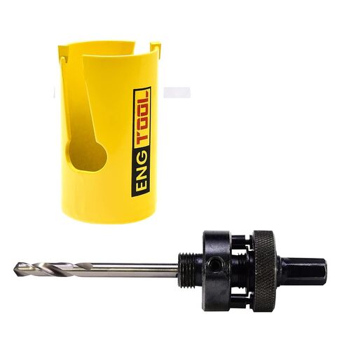 MaxTool 1-1/2" TCT Hole Saw Set 38mm Carbide Tip Holesaw 2.0" Deep 7/16" Hex Shank w Pilot Drill 4-Piece for Tough Abrasive Material; CT00Y57R132EA in Kuwait