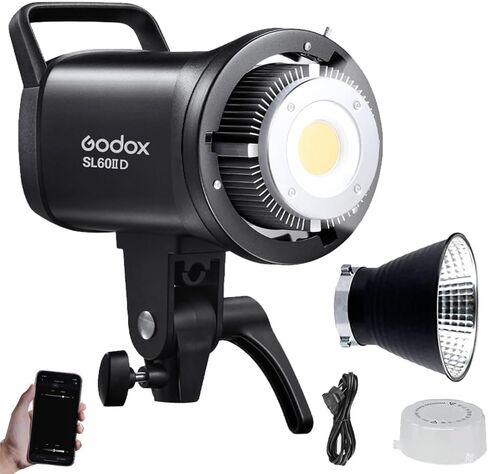 Godox SL100Bi Bi Color COB LED Video Light, 100W 5600K 32100 Lux CRI 96+ TLCI 97+ 11 Light FX Bowens Mount Continuous Outputing Light in Kuwait