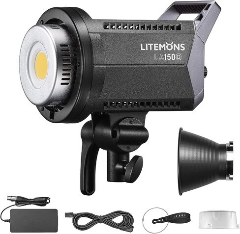 Godox Litemons LA150Bi 190W Bi-Color LED Video Light, 66000 Lux@1M 2800K-6500K CRI 96+ TLCI 97+, Bowens Mount 11 FX App Control – Lightweight Studio LED Light for Photography & Filmmaking in Kuwait