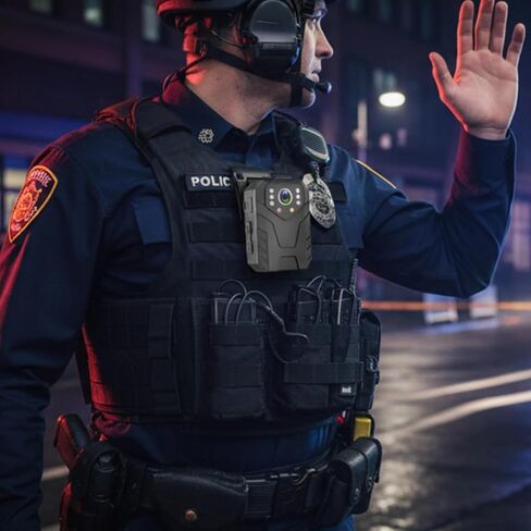 4K Body Camera, WiFi Enabled 128G Wearable Camera, 60FPS, 18 Hour Battery, Waterproof Recorder for Law Enforcement, with Pre-Record, IR Night Vision, 3.1 x 2.1 x 1.2 in / 7.8 x 5.48 x 3.11 cm in Kuwait