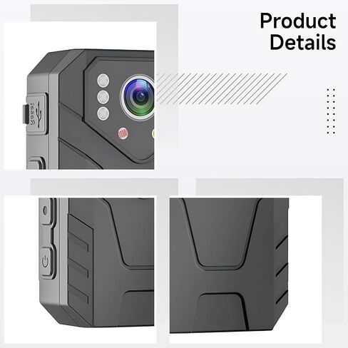 4K Body Camera, WiFi Enabled 128G Wearable Camera, 60FPS, 18 Hour Battery, Waterproof Recorder for Law Enforcement, with Pre-Record, IR Night Vision, 3.1 x 2.1 x 1.2 in / 7.8 x 5.48 x 3.11 cm in Kuwait