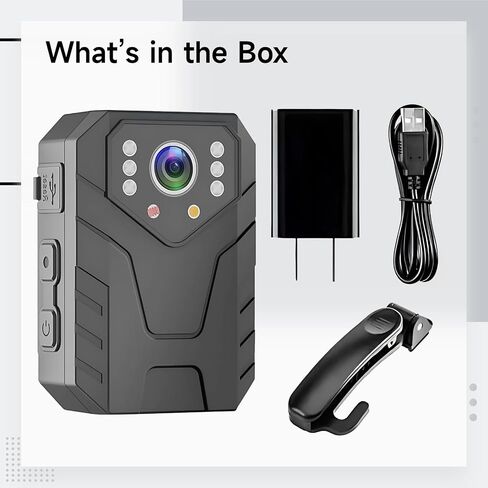 4K Body Camera, WiFi Enabled 128G Wearable Camera, 60FPS, 18 Hour Battery, Waterproof Recorder for Law Enforcement, with Pre-Record, IR Night Vision, 3.1 x 2.1 x 1.2 in / 7.8 x 5.48 x 3.11 cm in Kuwait